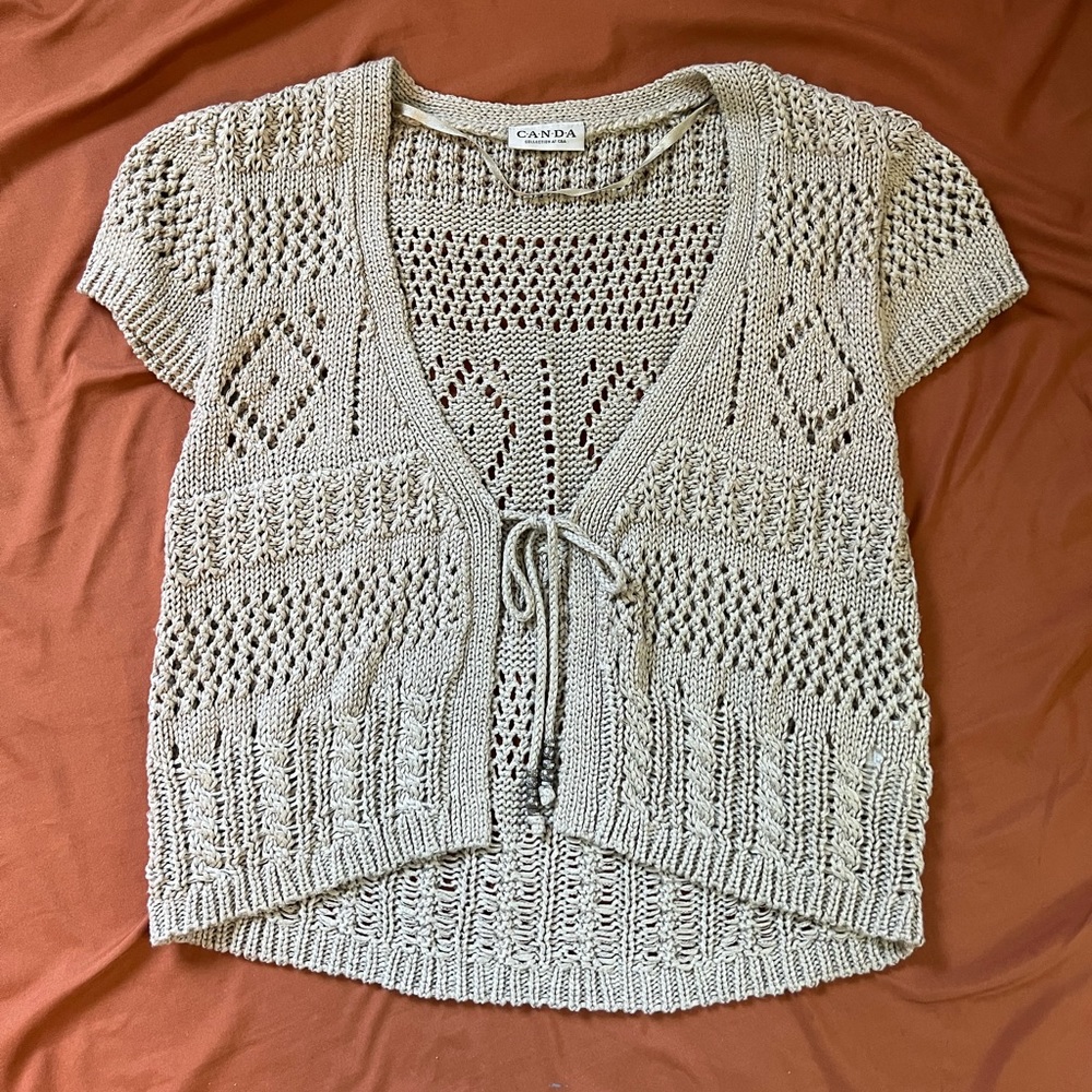 Canada Knit Tie-up Cardigan